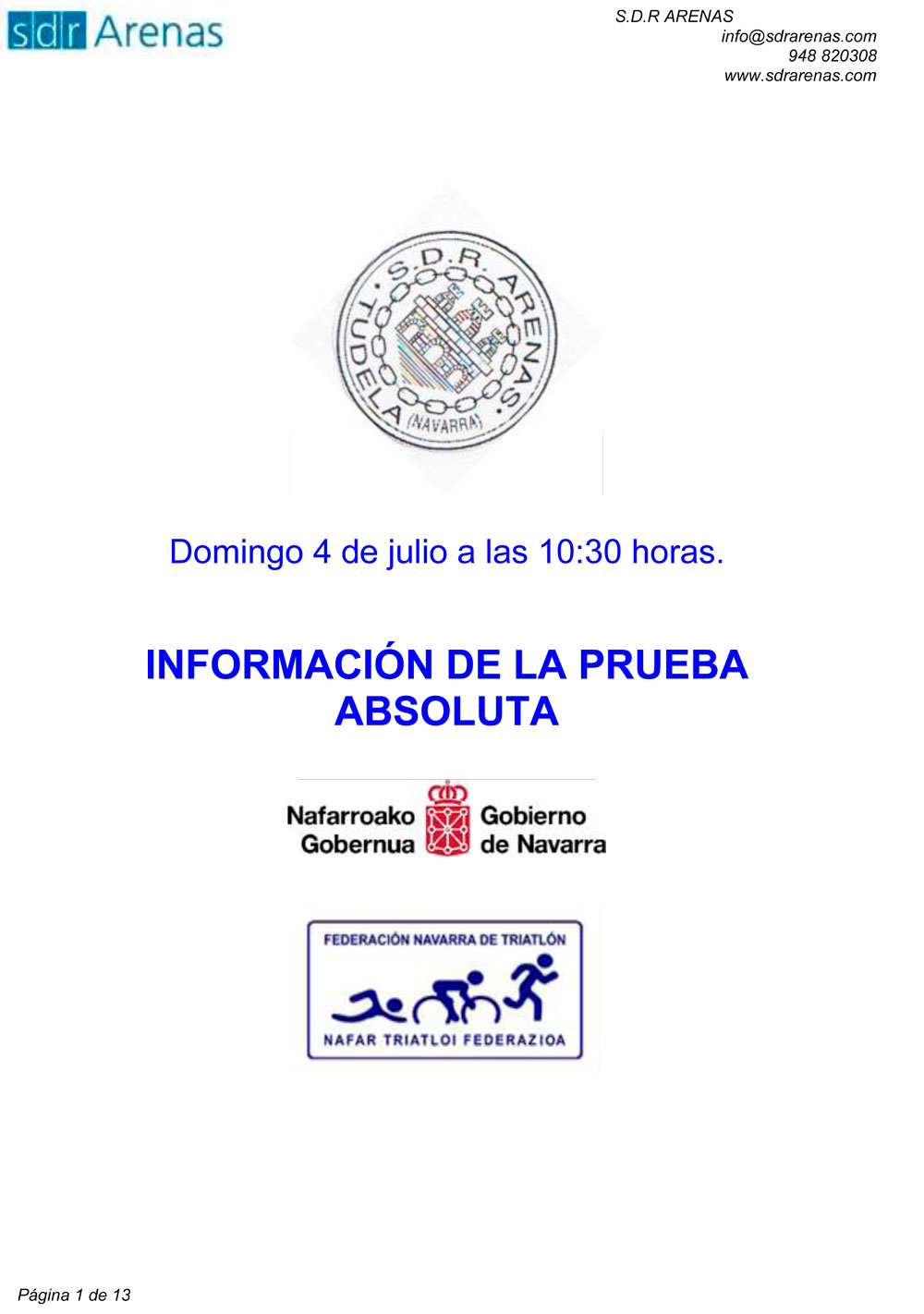 Abiertas inscripciones Triatl&oacute;n de Tudela (4 de julio)